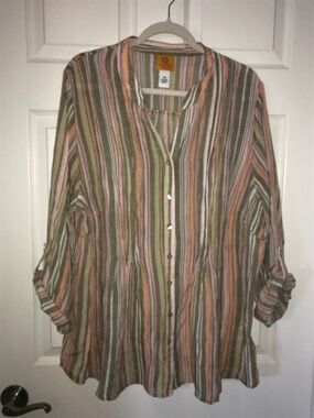 Versatile Multi Stripe, Flowy Shirt